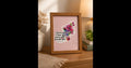 Bible verse printed in a 4X6 inch Wooden frame. Suitable for table top or wall hanging.