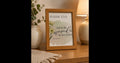 Bible verse printed in a 4X6 inch Wooden frame. Suitable for table top or wall hanging.