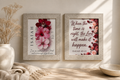 Bring a sense of peace, faith, and timeless beauty into your home with this stunning set of two floral Scripture wall art prints in 10x8 inch individual frames. Second photo is only for presentation purposes only.