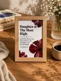 2 Corinthians 6:18 Framed Christian Art Print in 4x6 inch frame– "Daughter of The Most High"