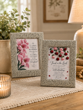 Set of two frames (7x5 inch each) which Features comforting passages from Psalms 27:1 ("The Lord is my light and my salvation") and Proverbs 3:5-6 ("Trust in the Lord with all your heart").