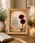 1 Corinthians 15:33 Wood Framed Bible Verse Wall & Desk Art in 5x3 inch