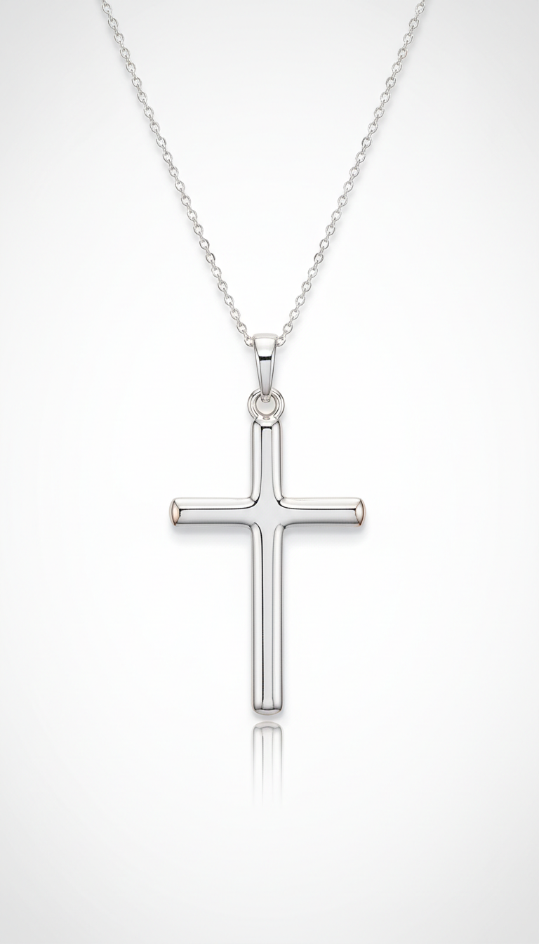 Sterling silver cross necklace